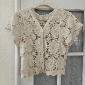 Rebellion Cream Crochet Blouse